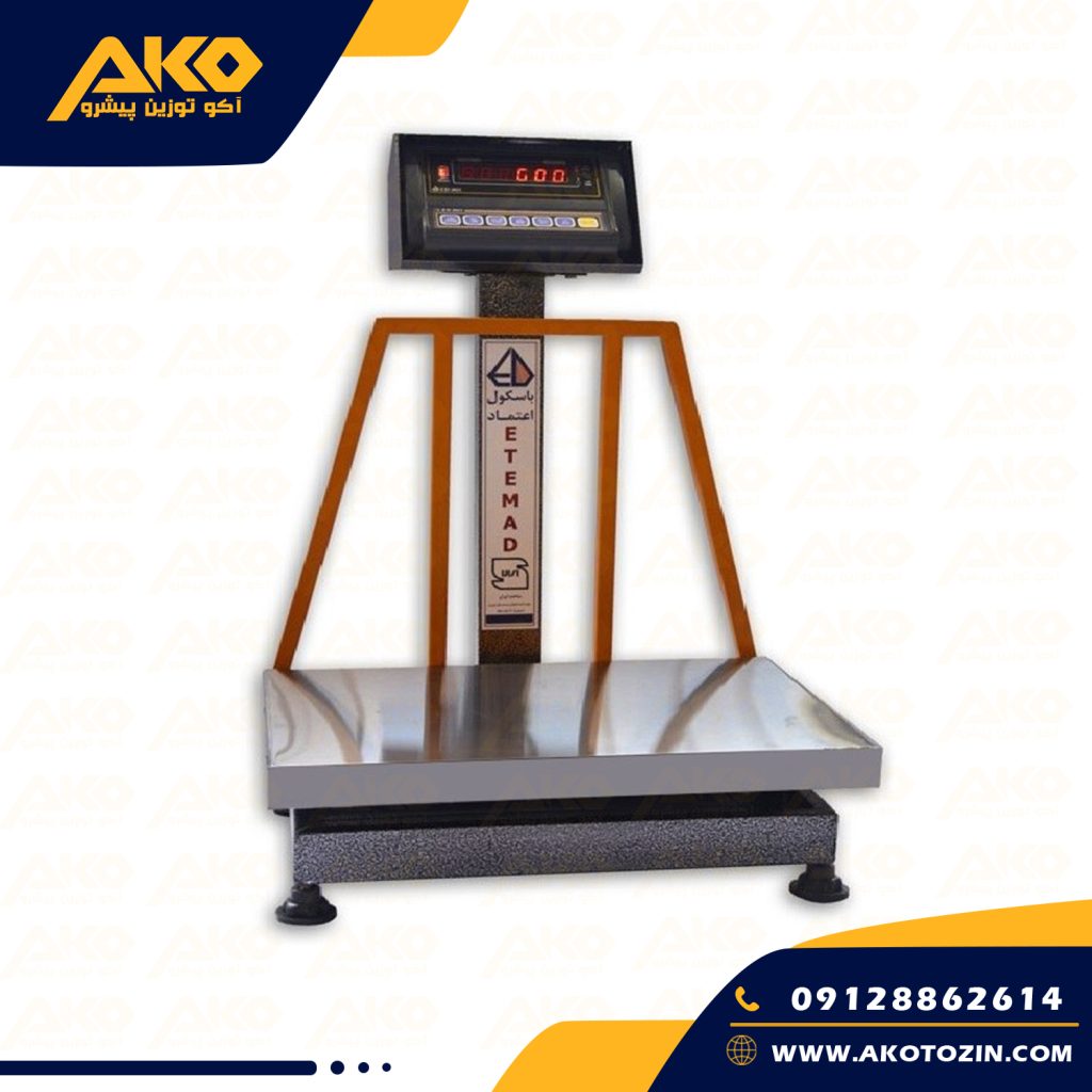 باسکول ثابت 500کیلویی سینی استیل اعتماد مدل S501